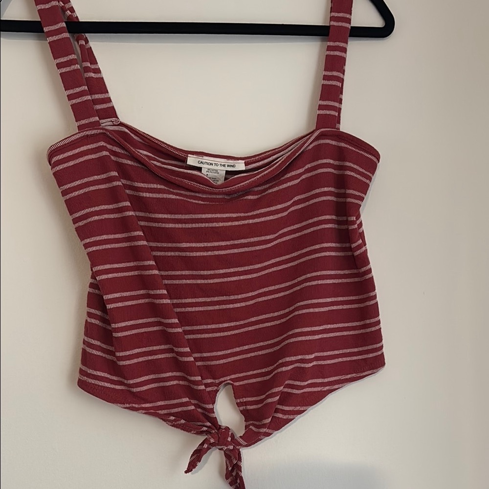 Striped Red Crop Top